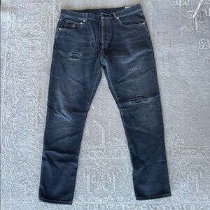 Brunello Cucinelli Men's Dark Relaxed Jeans